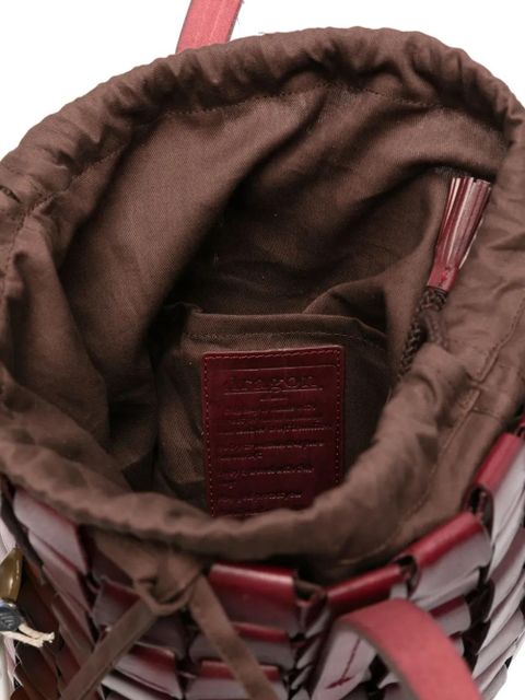 DRAGON DIFFUSION leather-woven bucket bag - Red - zdjęcie produktu nr 2