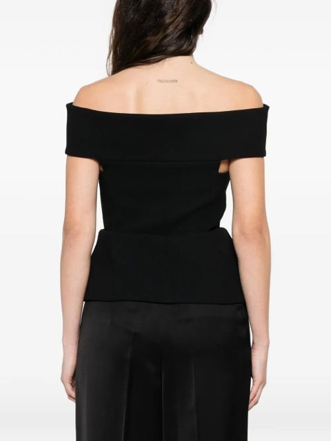 KHAITE Verone cut-out blouse - Black