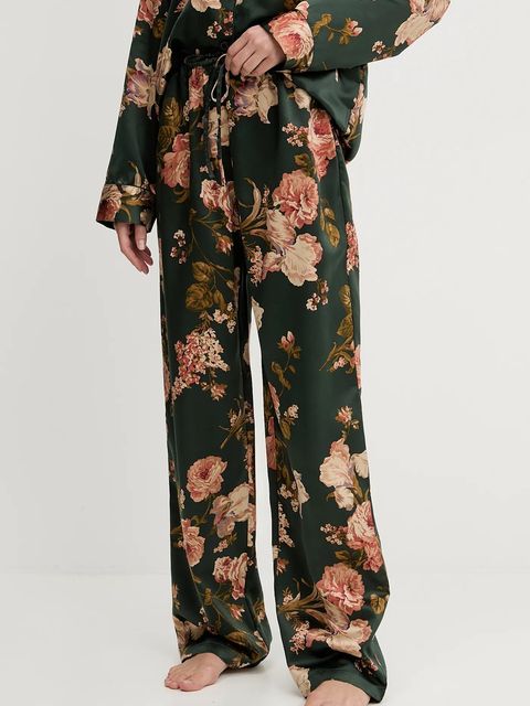 Lauren Ralph Lauren piżama damska kolor zielony satynowa ILN72461