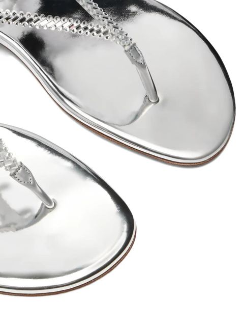 Casadei Josephine Thong flat sandals - Silver