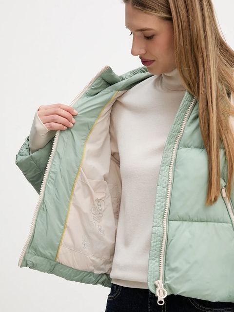 Geox kurtka SPHERICA kolor turkusowy zimowa W5628J T3273