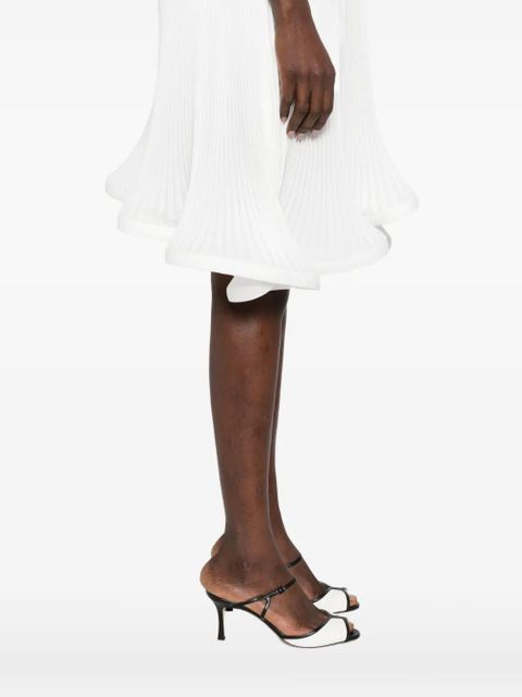 Rowen Rose pleated midi skirt - White