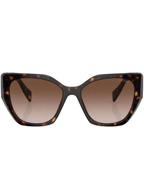 Prada Eyewear logo tortoiseshell-frame sunglasses - Green - zdjęcie produktu nr 1