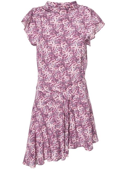 ISABEL MARANT Viona floral-print midi dress - Purple - zdjęcie produktu nr 1