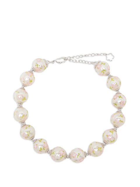 SHUSHU/TONG painted faux-pearl necklace - Silver - zdjęcie produktu nr 1