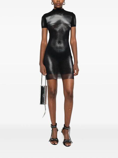 Jean Paul Gaultier body-print mesh dress - Black - zdjęcie produktu nr 2