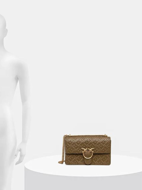 Pinko torebka skórzana kolor zielony 100941 A1YB - zdjęcie produktu nr 2