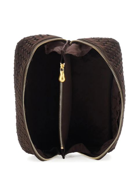 NAGHEDI Caravan woven wash bag - Brown