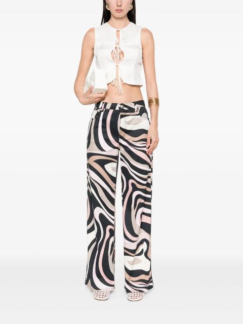 PUCCI Marmo-print straight-leg trousers - Black