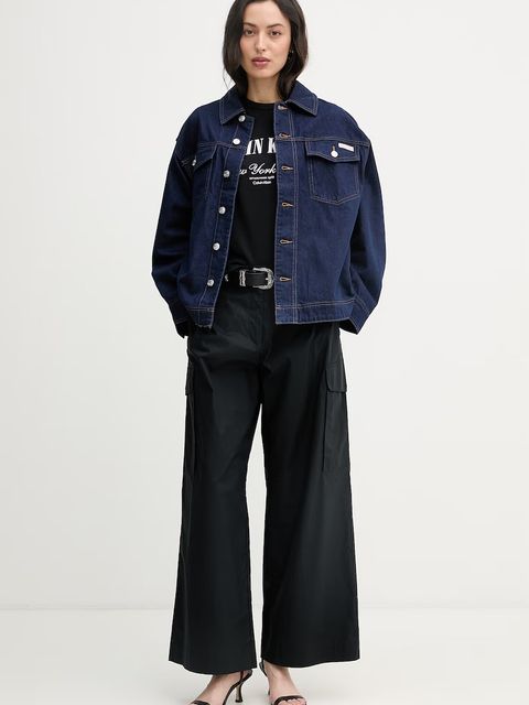 Calvin Klein Jeans T-shirt damski bawełniany z elastanem - zdjęcie produktu nr 1