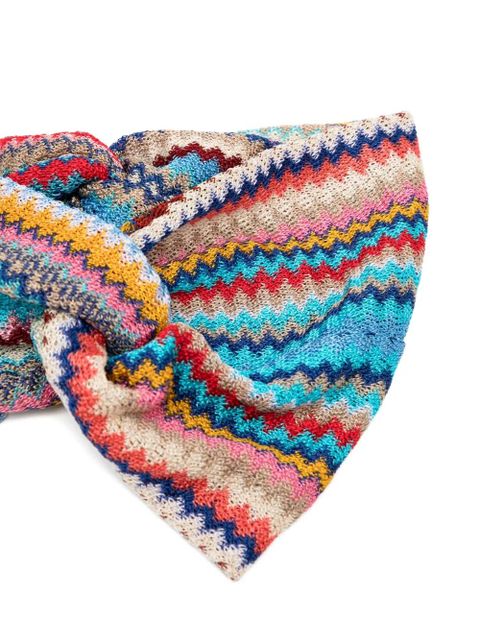 Missoni knitted headband - Blue