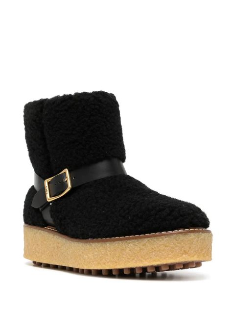 Tod's platform shearling boots - Black - zdjęcie produktu nr 2