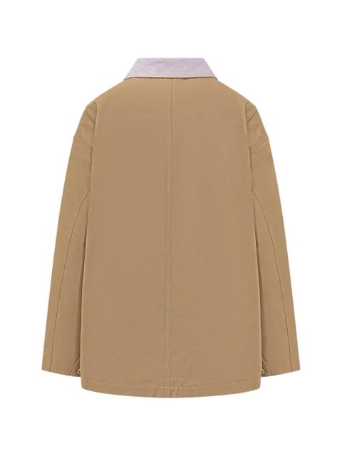 Casablanca leather-collar patch-pocket jacket - Neutrals - zdjęcie produktu nr 2