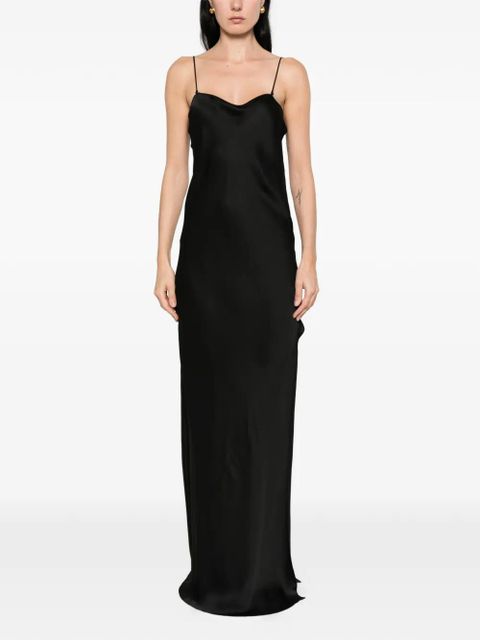 Saint Laurent charmeuse slip dress - Black