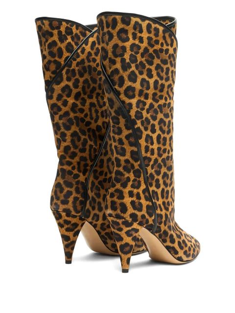 Casadei Venus leopard-print boots - Brown