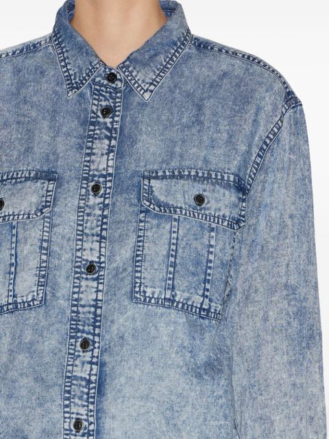 MARANT ÉTOILE Tahisia button-up denim shirt - Blue
