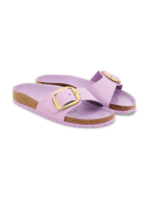Birkenstock klapki Madrid Big Buckle damskie kolor fioletowy 1030366