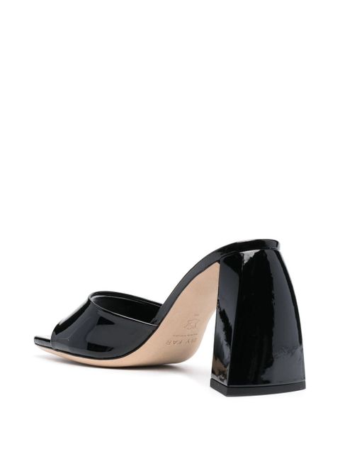 BY FAR 100mm patent-leather sandals - Black - zdjęcie produktu nr 2
