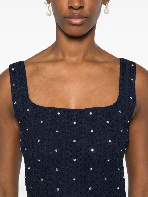 Maje crochet mini dress - Blue