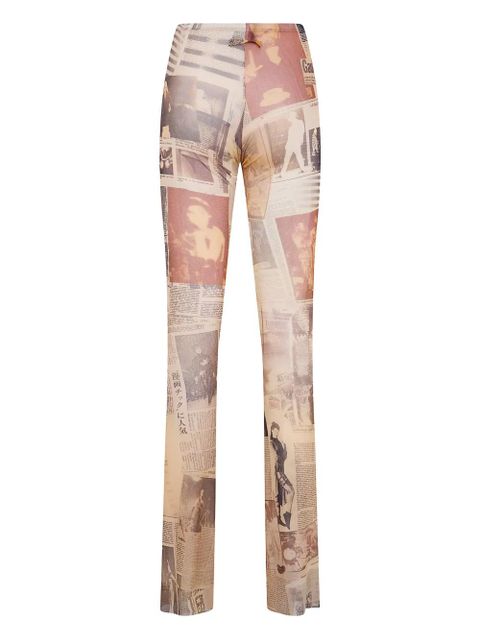Jean Paul Gaultier newspaper-print leggings - Neutrals - zdjęcie produktu nr 2