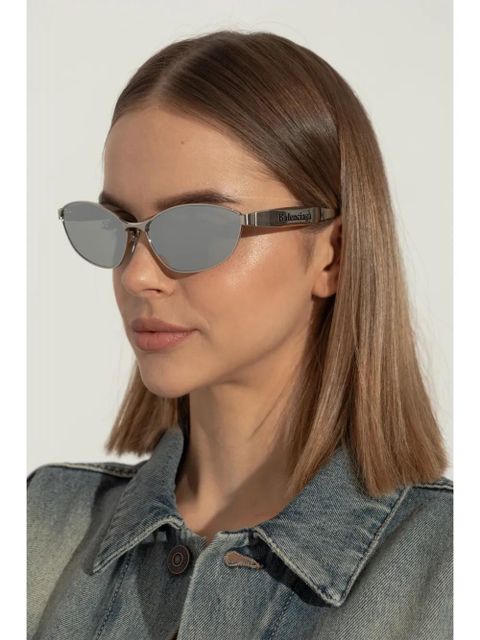 Balenciaga Eyewear oval frame sunglasses - Silver