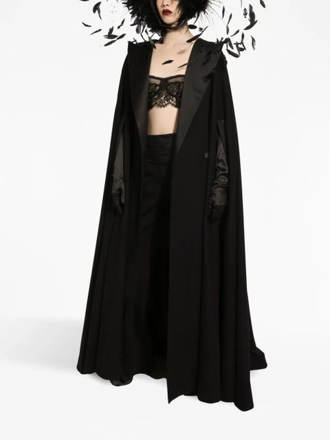 Dolce & Gabbana feather-detail cape - Black