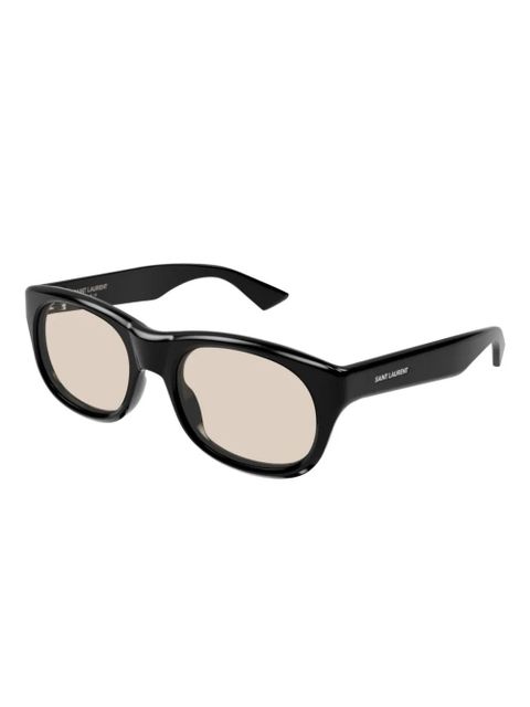 Saint Laurent Eyewear SAINT LAURENT D FRAME YELLOW LENS ACETATE SUNGLASSES - BLACK-BLACK-YELLOW - zdjęcie produktu nr 2