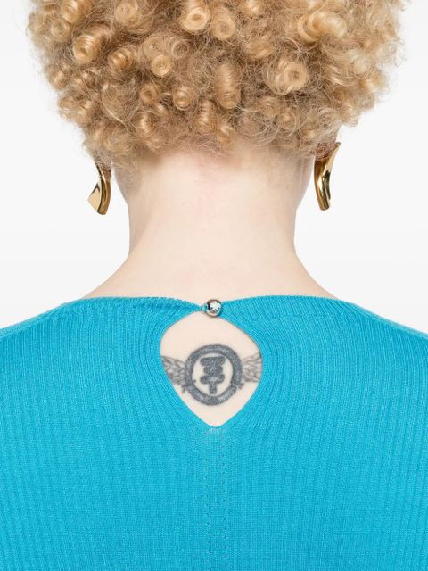 Lanvin panelled knitted top - Blue