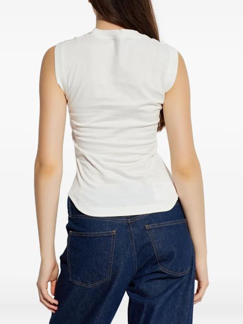 The Attico Reese logo sleeveless top - White