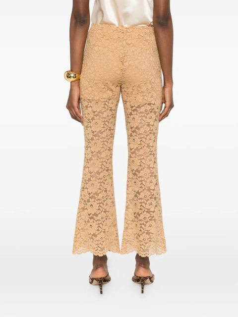 TWINSET floral-lace trousers - Neutrals