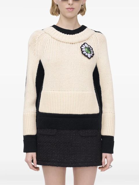 Marc Jacobs Trompe L'Oleil jumper - White