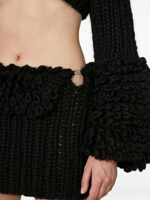 MISBHV knitted logo hardware mini skirt - Black