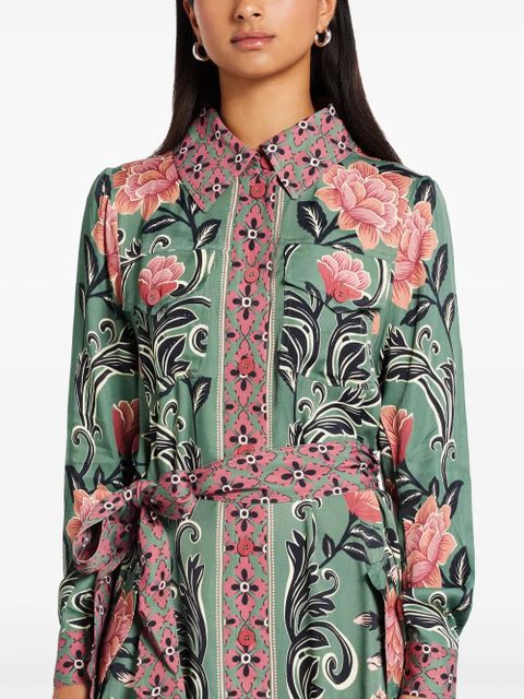FARM Rio floral-print midi dress - Green