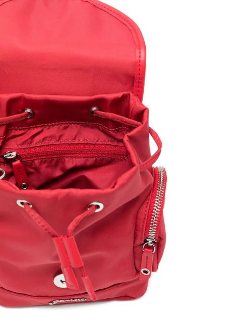 GANNI buckle-detail backpack - Red