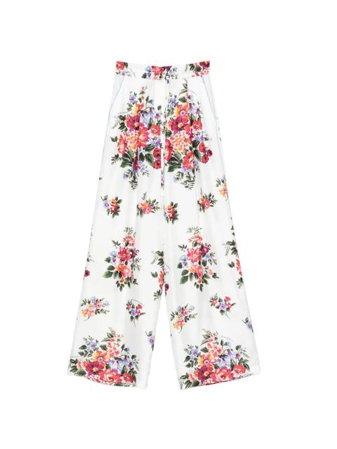 Dolce & Gabbana floral-print trousers - White - zdjęcie produktu nr 1