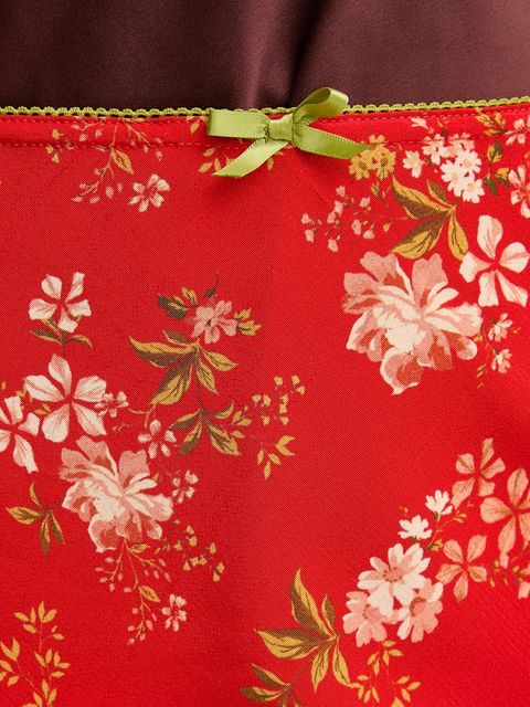 Never Fully Dressed spódnica kolor czerwony maxi prosta NFDSK738