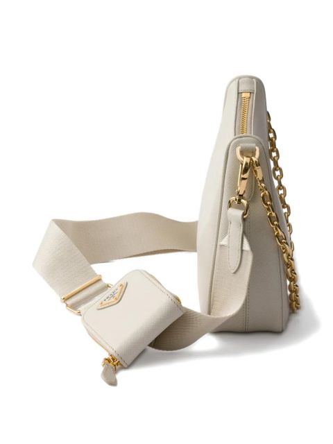Prada Re-Edition 2005 Saffiano-leather shoulder bag - Neutrals