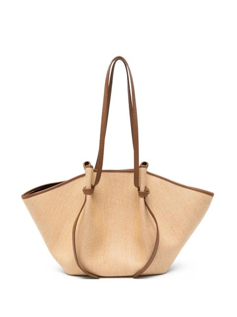 Yuzefi large Mochi leather-trim woven tote bag - Neutrals - zdjęcie produktu nr 1