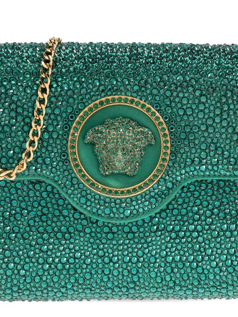 Versace stud-embellished clutch bag - Green