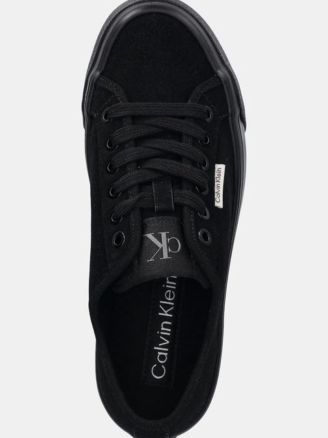 Calvin Klein tenisówki zamszowe VULC FLATF LACE UP SUE/WL CK kolor czarny YW0YW02000