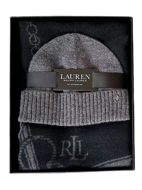 Lauren Ralph Lauren logo-detail scarf (set of two) - Grey - zdjęcie produktu nr 1