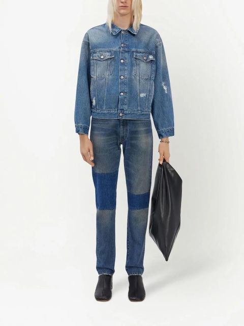 MM6 Maison Margiela distressed denim jacket - Blue - zdjęcie produktu nr 2