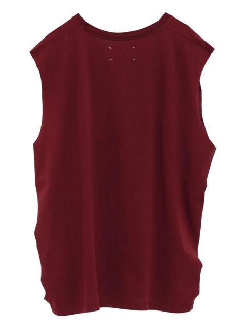 Maison Margiela cotton sleeveless top - Red - zdjęcie produktu nr 2