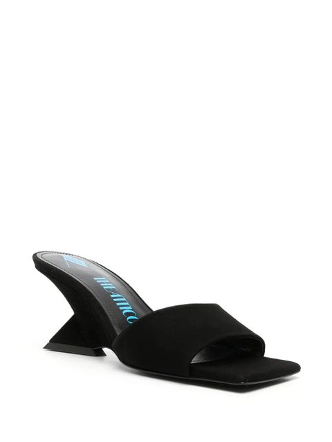 The Attico Cheope 75mm suede sandals - Black - zdjęcie produktu nr 2