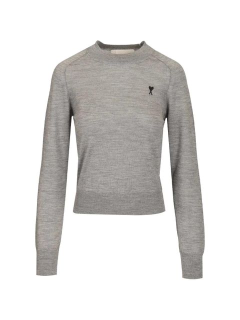 AMI Paris logo-embroidered sweater - Grey - zdjęcie produktu nr 1