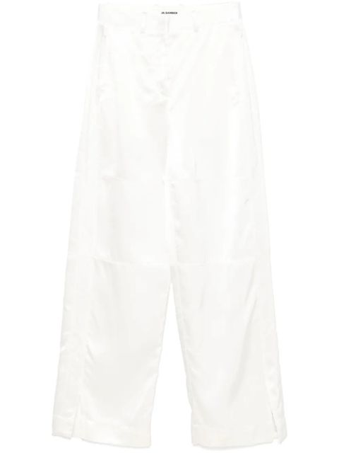 Jil Sander satin trousers - White - zdjęcie produktu nr 1