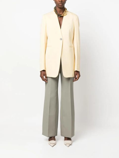 Jil Sander wide-leg wool tailored trousers - Green - zdjęcie produktu nr 2