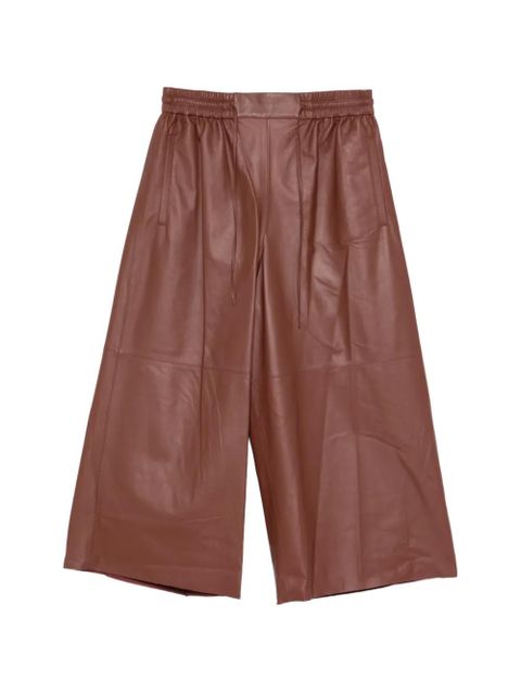 Yves Salomon drawstring leather trousers - Brown - zdjęcie produktu nr 1