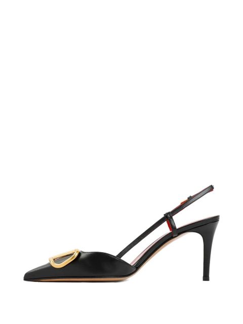 Valentino Garavani V-logo pointed heeled pumps - Black - zdjęcie produktu nr 2