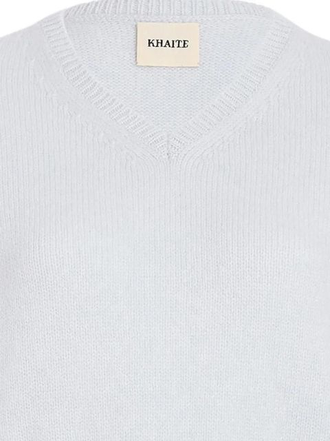 KHAITE V-neck sweater - Blue - zdjęcie produktu nr 2